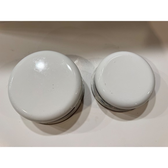 Enamel Bowls Set Blue stacking Iris Floral Design Kitchenware one lid B2.50 - Picture 7 of 9